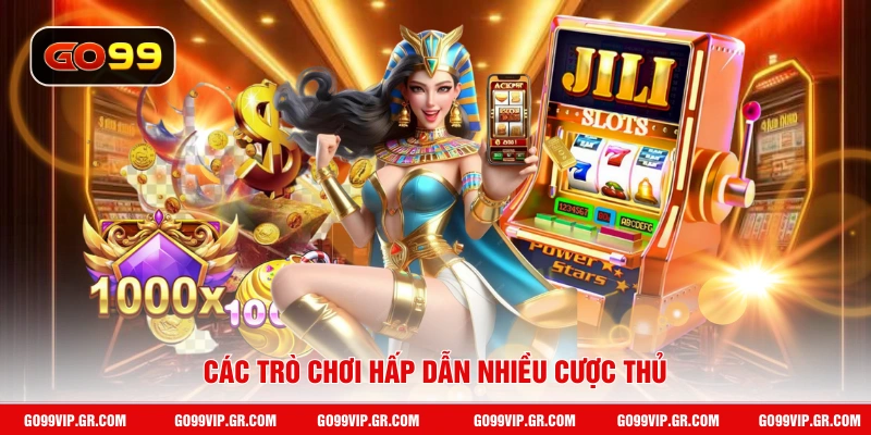 Nổ Hũ Jackpot GO99 - Cơ Hội Trúng Thưởng Lên Đến Hàng Tỷ Đồng Các trò chơi hấp dẫn nhiều cược thủ